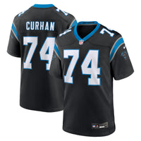 Jake Curhan Carolina Panthers Football Jersey, Black Game Sportswear Jersey Shirt, Lightweight Breathable Athletic Jersey, Casual Gift for Men