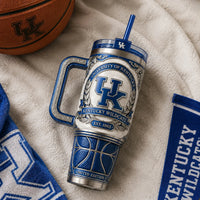 UK Heritage Crest - Cobalt and Silver Tumbler Composition