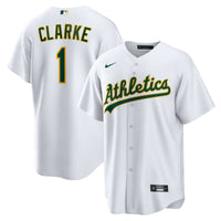 Denzel Clarke Athletics Baseball Jersey, White Replica Home Sportswear Jersey Shirt, Lightweight Breathable Athletic Jersey, Casual Gift for Men