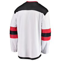 New Jersey Devils Hockey Jersey, White Breakaway Away Sportswear Jersey Shirt, Long Sleeve Hockey Sweater Jersey, Casual Gift for Men