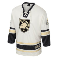 Army Black Knights Hockey Jersey, Cream Fashion Sportswear Jersey Shirt, Long Sleeve Hockey Sweater Jersey, Casual Gift for Men