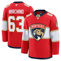 Brad Marchand Florida Panthers Hockey Jersey, Red Premium Home Sportswear Jersey Shirt, Long Sleeve Hockey Sweater Jersey, Casual Gift for Men