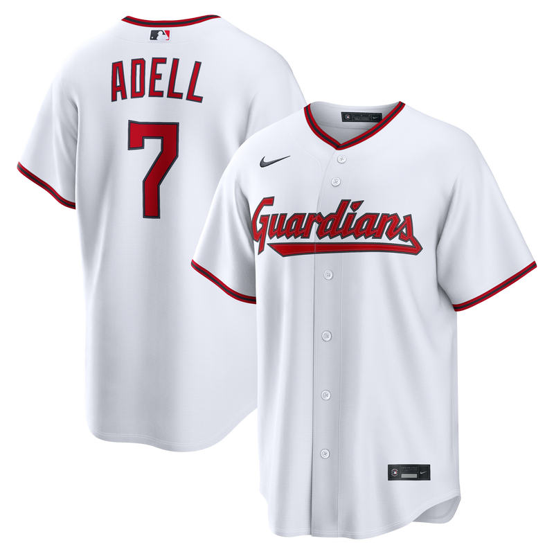 Jo Adell Cleveland Guardians Baseball Jersey, White Replica Sportswear Jersey Shirt, Lightweight Breathable Athletic Jersey, Casual Gift for Men