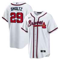 John Smoltz Atlanta Braves Baseball Jersey, White Replica Sportswear Jersey Shirt, Lightweight Breathable Athletic Jersey, Casual Gift for Men