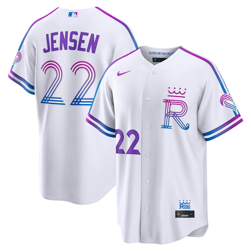 Carter Jensen Kansas City Royals Baseball Jersey, White Sportswear Jersey Shirt, Lightweight Breathable Athletic Jersey, Casual Gift for Men