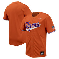 Clemson Tigers Baseball Jersey, Orange Replica Sportswear Jersey Shirt, Lightweight Breathable Athletic Jersey, Casual Gift for Men