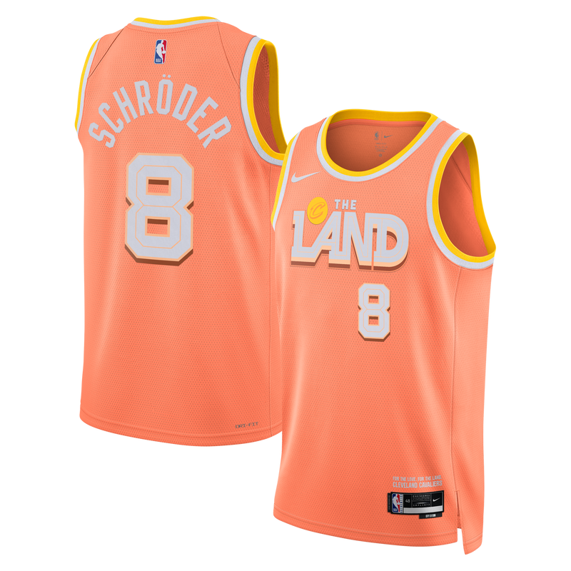 Dennis Schröder Cleveland Cavaliers Basketball Jersey, Orange Sportswear Jersey Shirt, Sleeveless Athletic Tank Jersey, Casual Gift for Men