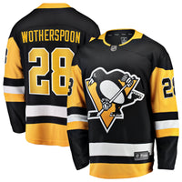 Parker Wotherspoon Pittsburgh Penguins Hockey Jersey, Black Sportswear Jersey Shirt, Long Sleeve Hockey Sweater Jersey, Casual Gift for Men