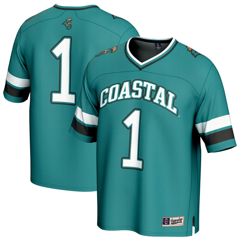 Coastal Carolina Chanticleers Lightweight Football Jersey, Sportswear Jersey Shirt, Lightweight Breathable Athletic Jersey, Casual Gift for Men