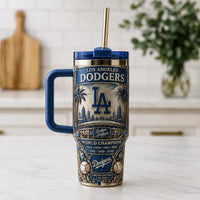 LAD Heritage - Blue and Gold Wraparound Tumbler Design