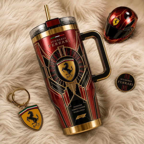 SF Deco Crest - Crimson and Gold Tumbler - main