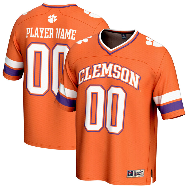 Clemson Tigers Football Jersey, Orange Fashion Sportswear Jersey Shirt, Lightweight Breathable Athletic Jersey, Casual Gift for Men