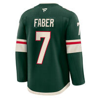 Brock Faber Minnesota Wild Hockey Jersey, Green Premium Sportswear Jersey Shirt, Long Sleeve Hockey Sweater Jersey, Casual Gift for Men