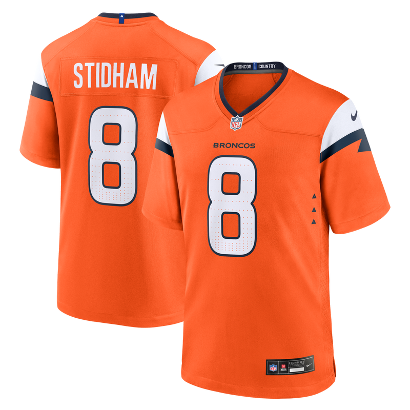 Jarrett Stidham Denver Broncos Football Jersey, Orange Game Sportswear Jersey Shirt, Lightweight Breathable Athletic Jersey, Casual Gift for Men