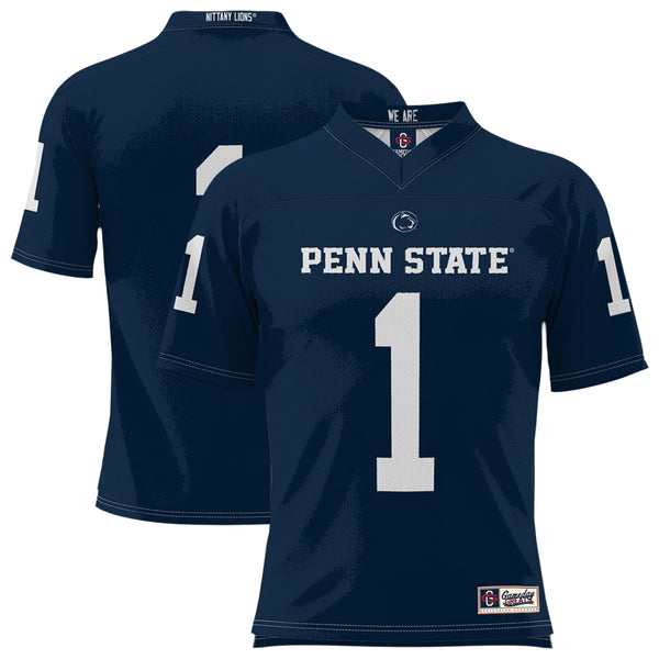 #1 Penn State Nittany Lions Lightweight Football Fashion Jersey - Navy
