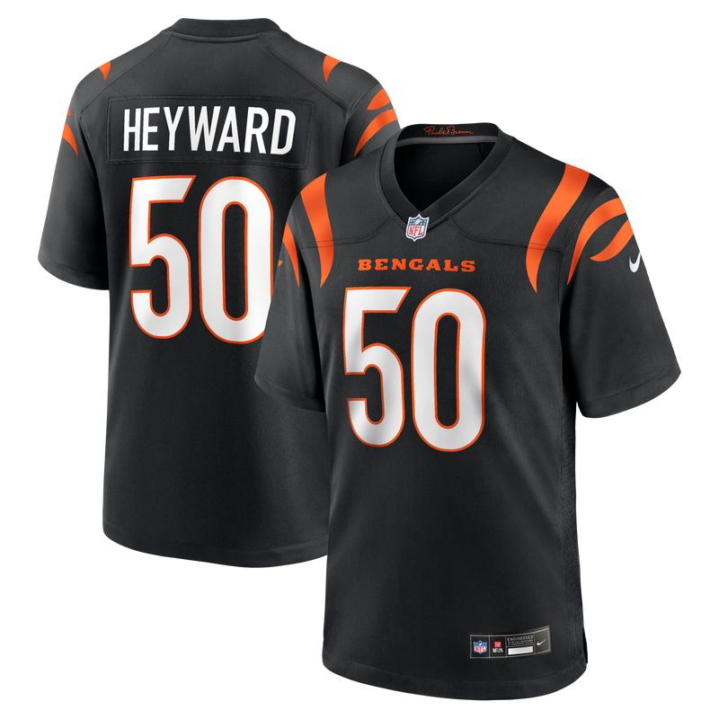 Shaka Heyward Cincinnati Bengals Football Jersey, Black Sportswear Jersey Shirt, Lightweight Breathable Athletic Jersey, Casual Gift for Men