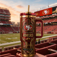 SF - Art Deco Lines in Crimson and Gold