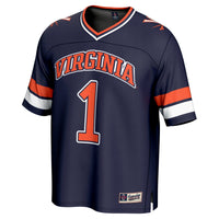 Virginia Cavaliers Football Jersey, Navy Sportswear Jersey Shirt, Lightweight Breathable Athletic Jersey, Casual Gift for Men, Style 202220780