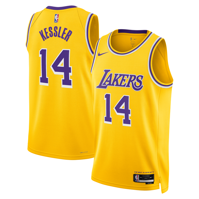 Walker Kessler Los Angeles Lakers Basketball Jersey, Gold Swingman Sportswear Jersey Shirt, Sleeveless Athletic Tank Jersey, Casual Gift for Men