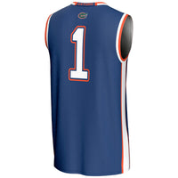 Florida Gators Basketball Jersey, Royal Sportswear Jersey Shirt, Sleeveless Athletic Tank Jersey, Casual Gift for Men, Style 200845017