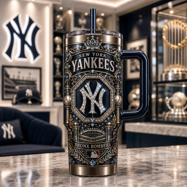 NYY Regalia - Jeweled Crest and Bronx Bombers Banner - main