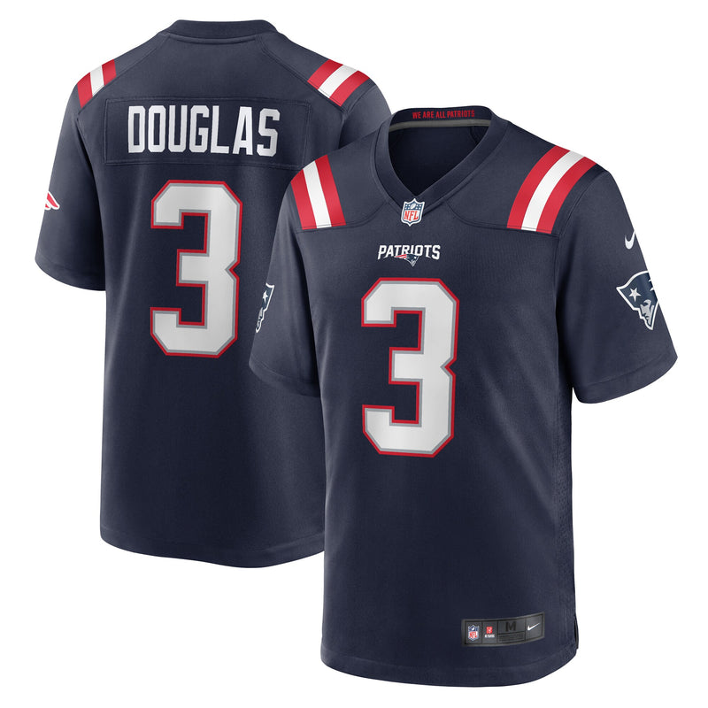 Demario Douglas New England Patriots Football Jersey, Navy Sportswear Jersey Shirt, Lightweight Breathable Athletic Jersey, Casual Gift for Men