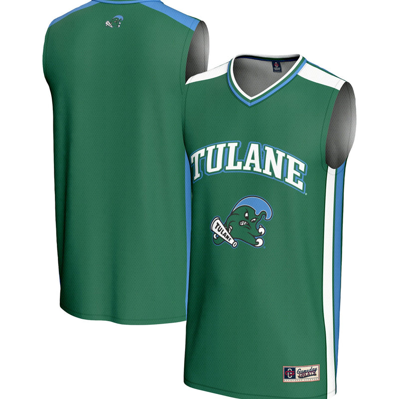 Tulane Green Wave Basketball Jersey, Basketball Sportswear Jersey Shirt, Sleeveless Athletic Tank Jersey, Casual Gift for Men