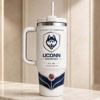 UCONN Pride - Husky Crest Tumbler in Navy and White