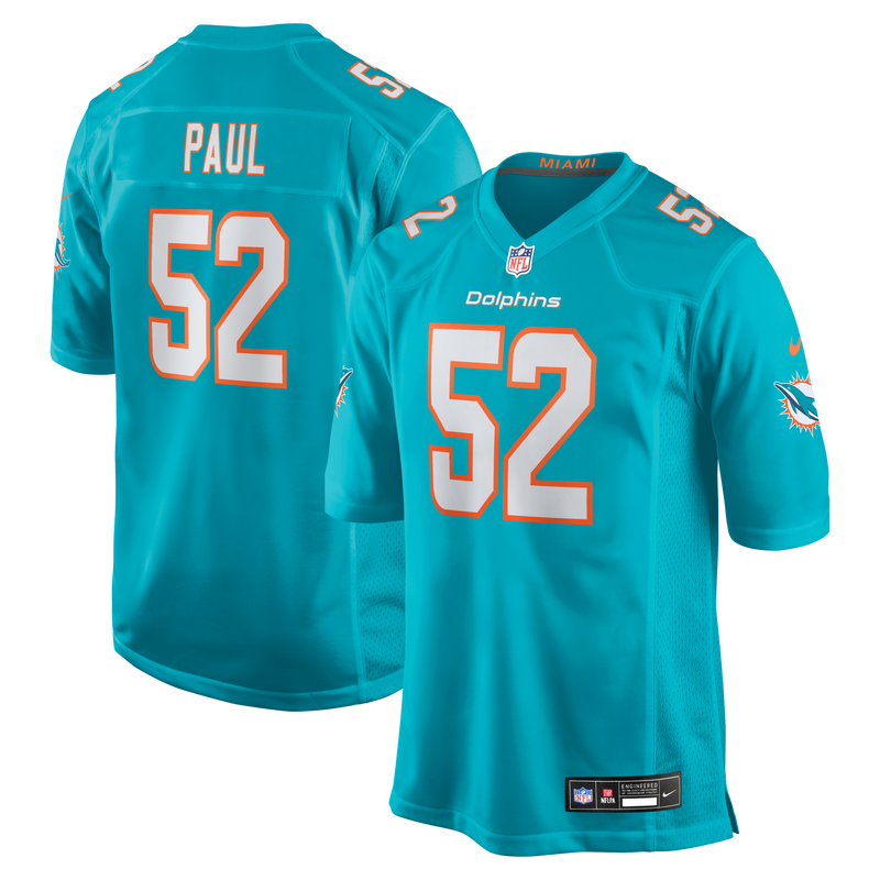 Patrick Paul Miami Dolphins Football Jersey, Aqua Game Sportswear Jersey Shirt, Lightweight Breathable Athletic Jersey, Casual Gift for Men
