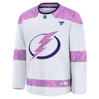Tampa Bay Lightning Hockey Jersey, White Sportswear Jersey Shirt, Long Sleeve Hockey Sweater Jersey, Casual Gift for Men, Style 203564978