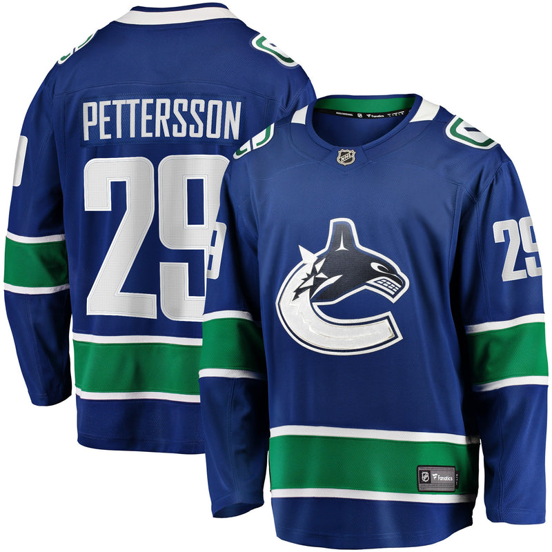 Marcus Pettersson Vancouver Canucks Hockey Jersey, Blue Sportswear Jersey Shirt, Long Sleeve Hockey Sweater Jersey, Casual Gift for Men