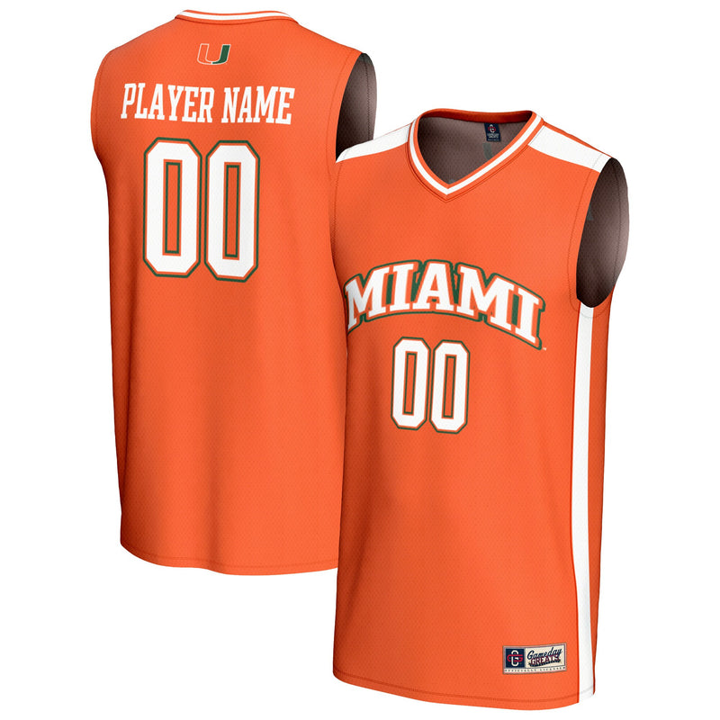 Miami Hurricanes Basketball Jersey, Orange Fashion Lightweight Sportswear Jersey Shirt, Sleeveless Athletic Tank Jersey, Casual Gift for Men