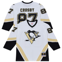 Sidney Crosby Pittsburgh Penguins Hockey Jersey, White Sportswear Jersey Shirt, Long Sleeve Hockey Sweater Jersey, Casual Gift for Men
