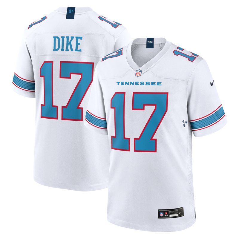 Chimere Dike Tennessee Titans Football Jersey, White Game Sportswear Jersey Shirt, Lightweight Breathable Athletic Jersey, Casual Gift for Men