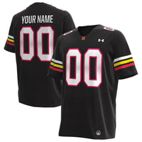 Maryland Terrapins Football Jersey, Black Sportswear Jersey Shirt, Lightweight Breathable Athletic Jersey, Casual Gift for Men, Style 202158701