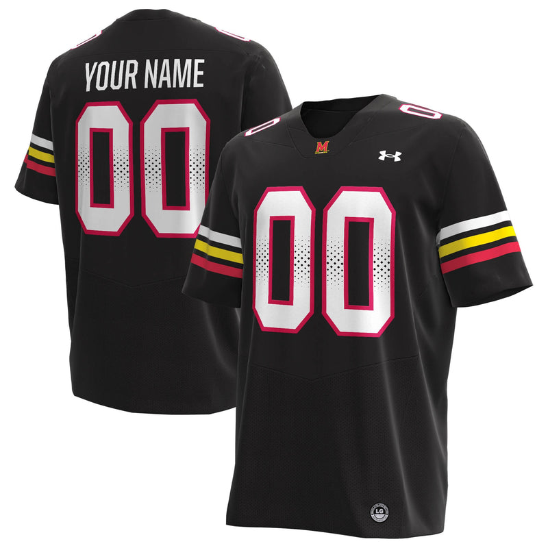 Maryland Terrapins Football Jersey, Black Sportswear Jersey Shirt, Lightweight Breathable Athletic Jersey, Casual Gift for Men, Style 202158701