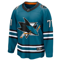 Macklin Celebrini San Jose Sharks Hockey Jersey, Teal Breakaway Sportswear Jersey Shirt, Long Sleeve Hockey Sweater Jersey, Casual Gift for Men