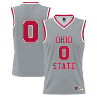 Ohio State Buckeyes Lightweight Basketball Jersey, Gray Fashion Sportswear Jersey Shirt, Sleeveless Athletic Tank Jersey, Casual Gift for Men