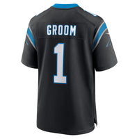 Number Groom Carolina Panthers Football Jersey, Black Game Sportswear Jersey Shirt, Lightweight Breathable Athletic Jersey, Casual Gift for Men