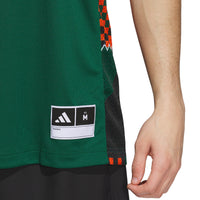 Miami Hurricanes Basketball Jersey, Green/Orange Sportswear Jersey Shirt, Sleeveless Athletic Tank Jersey, Casual Gift for Men