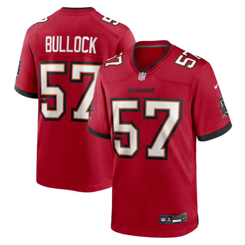John Bullock Tampa Bay Buccaneers Football Jersey, Red Game Sportswear Jersey Shirt, Lightweight Breathable Athletic Jersey, Casual Gift for Men