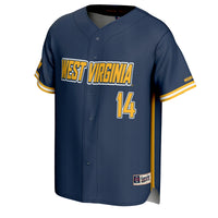 West Virginia Mountaineers Lightweight Baseball Jersey, Sportswear Jersey Shirt, Lightweight Breathable Athletic Jersey, Casual Gift for Men
