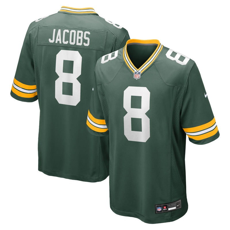 Josh Jacobs Green Bay Packers Football Jersey, Game Sportswear Jersey Shirt, Lightweight Breathable Athletic Jersey, Casual Gift for Men