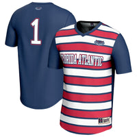 Florida Atlantic Owls Soccer Jersey, Navy/Red Fashion Sportswear Jersey Shirt, Lightweight Breathable Athletic Jersey, Casual Gift for Men