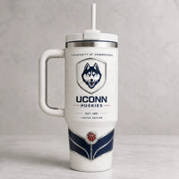 UCONN Pride - Husky Crest Tumbler in Navy and White