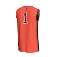 Illinois Fighting Illini Lightweight Basketball Jersey, Orange Sportswear Jersey Shirt, Sleeveless Athletic Tank Jersey, Casual Gift for Men