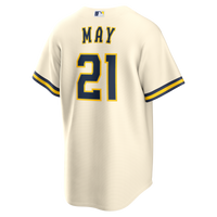 Dustin May Milwaukee Brewers Baseball Jersey, Cream Replica Sportswear Jersey Shirt, Lightweight Breathable Athletic Jersey, Casual Gift for Men