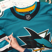 San Jose Sharks Hockey Jersey, Teal Authentic Sportswear Jersey Shirt, Long Sleeve Hockey Sweater Jersey, Casual Gift for Men, Style 202056773