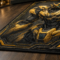 Gilded Sentinel - A Floor Study in Gold, Shadow and Presence