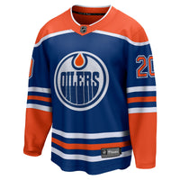Curtis Lazar Edmonton Oilers Hockey Jersey, Royal Breakaway Home Sportswear Jersey Shirt, Long Sleeve Hockey Sweater Jersey, Casual Gift for Men